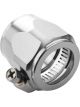 Proflow Aluminium Hex Hose Finisher Clamp 58mm ID, Silver