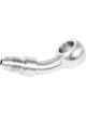 Proflow Chrome 45 Degree Banjo Brake Hose End 11.2mm To -03AN Male