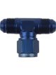 Proflow AN Tee -12AN Female Swivel Coupler Hose End On Side, Blue