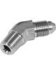 Proflow Stainless Steel 45 Degree To -03AN Male To 1/8 NPT