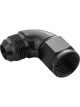 Proflow 90 Degree Full Flow Adaptor Male To Female -08AN, Black