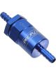 Proflow Billet Inline Aluminium Fuel Filter 1/2in. Barb Blue 30 Mi