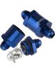 Proflow Fuel Check Valve, Blue, Aluminium, -6 AN Male to -6 AN, Male