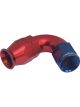 Proflow 120 Degree Fitting Hose End AN6 Suit PTFE Hose, Red/Blue