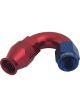 Proflow 150 Degree Fitting Hose End AN6 Suit PTFE Hose, Red/Blue