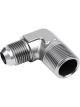 Proflow Male Adaptor -12AN To 3/4in. NPT 90 Degree, Silver