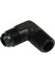 Proflow Male Adaptor -16AN To 3/4in. NPT 90 Degree, Black