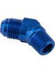 Proflow Male Adaptor -06AN 45 Degree To 3/8in. NPT, Blue
