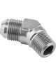 Proflow Male Adaptor -06AN 45 Degree To 1/4in. NPT, Silver