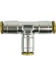 Proflow Fitting, Push Release Tee 3/16in. Tube, Silver