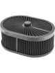 Proflow Air Filter Assembly Flow Top Oval Black 12in. x 9in. x