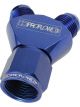 Proflow Y-Block -10AN Female Swivel To Dual -06AN Male, Blue