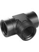 Proflow Fitting Aluminium Adaptor Female Tee -04AN, Black