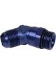 Proflow Adaptor Male -12AN 45 Degree To -10AN Thread Swivel, Blue