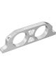 Proflow Fuel Filter Brackets Dual 76mm hole, Aluminium, Silver Ano