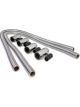 Proflow Heater Hose Flexible, Stainless Steel Chrome Kit, .44in. Len