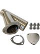 Proflow Exhaust Stainless Steel Cut Out Y Pipe 2.5'', Cap Gasket &