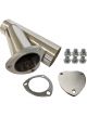 Proflow Exhaust Stainless Steel Cut Out Y Pipe 3.5in., Cap Gasket