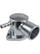 Proflow Water Neck, Billet Aluminium, Silver Anodised, 90 Degree,