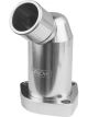 Proflow Water Neck, Billet Aluminium, Swivel Silver Anodised, 45 D