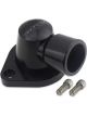 Proflow Water Neck, Billet Aluminium, Black Anodised, 90 Degree,