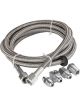 Proflow Oil / Fuel Gauge Stainless Braided Tubing Kit 6ft, Fuel And