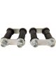 Proflow Leaf Shackle Kit, Rubber Bushings, 1, 3/4in., zinc