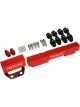 Proflow Fuel Rails Kit, Billet Aluminium, Anodised Red, Mazda Rot
