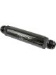Proflow Oil Filter Billet Aluminium In-Line Black, Stainless Element