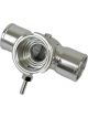 Proflow Radiator Hose Filler, Inline, Billet Silver, 1.5 in./1.5 in.