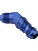 Proflow Bulkhead Adaptor AN Flare 45 Degree Flare -16AN, Blue