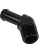 Proflow 45 Degree 5/16in. Barb Male Fitting To 3/8in. NPT, Bla