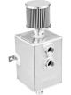 Proflow Oil Breather 2 Lt Tank, Catch Can, Square Aluminium, Natural,