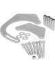 Proflow Alternator Bracket Kit, Steel, Chrome, Front Mount, Short