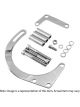 Proflow Alternator Bracket Kit, Steel, Chrome, Front Mount, Short