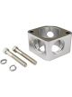 Proflow Water Neck Spacer 2, Billet Aluminium, Silver, 2 x AN16