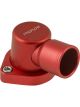 Proflow Water Neck, Billet Aluminium Swivel, Red Anodised, 90 Degr