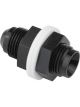 Proflow Fitting, Fuel Cell Male bulkhead -08AN, Black