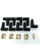 Proflow HEI Boots and Terminals Kit, 90 Degree, Black Boots, Set of 8