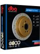 DBA Cross-Drilled Slotted Disc Brake Rotor (Single) Gold 286mm