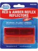 ARK Reflex Reflector 2 X Red 2 X Amber Self Adhesive 85mm X Blister Pack of 4