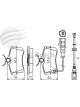 Bosch Brake Pads Rear Set Citroen Berlingo. C2. C3. C4 Peugeot 307 VW