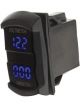 Hulk 4x4 Switch Size Voltmeter & Ammeter 5-30V & 0-10A Blue LED