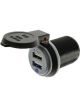 Hulk 4x4 Dual USB Socket 2.4A Each Port Total 4.8A Plastic Cap Blu LED