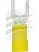 Jaylec Pkt 10 Spade Terminal 5mm Insul Pvc Copper Sleeve Dbl Crimp