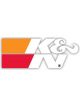 K&N Decal/Sticker White Large
