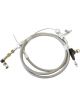 Aeroflow Kickdown Cable w/ Cover & Chrome Ends For Torqueflite 904
