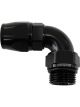 Aeroflow PTFE Male Hose End Adapter -6ORB To -6AN Black