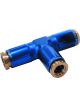 Aeroflow 1/4 Inch Nylon Quick Release Tee Fitting Blue