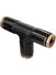 Aeroflow 1/4 Inch Nylon Quick Release Tee Fitting Black